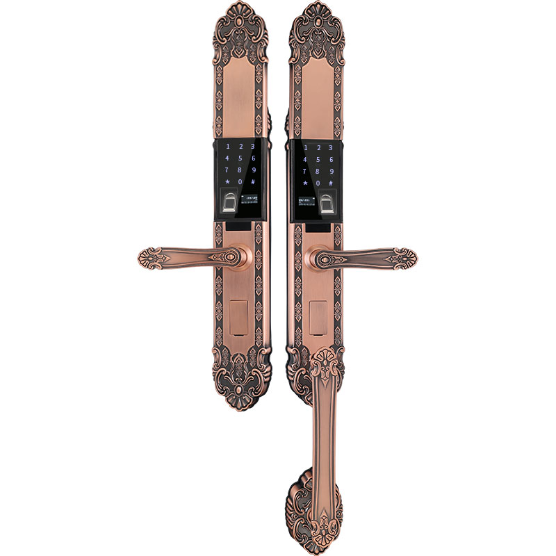 khoá cửa vân tay tân cổ điển KBT810 có hai loại kiểu dáng, tay nắm dài và ngắn, phù hợp với mọi kích thước cửa.