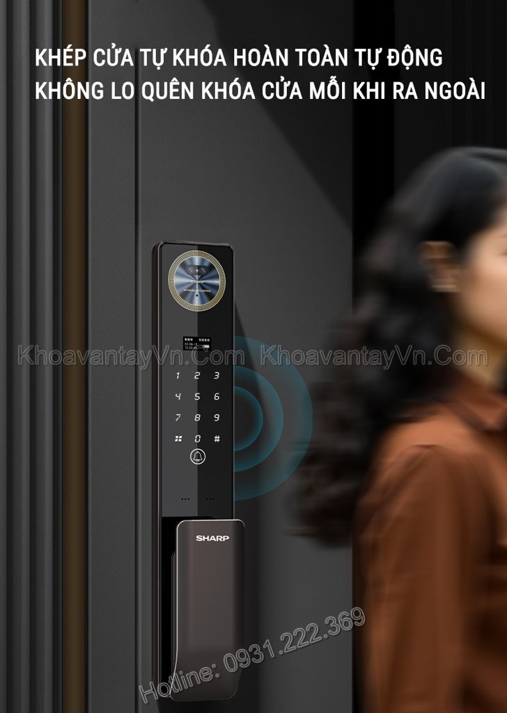 Khóa thông minh Sharp S7-FV tự động khóa cửa - an toàn tiện ích