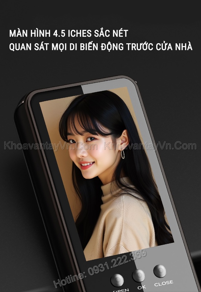 Khóa thông minh Sharp S7-FV tích hợp màn hình 4.5 Iches sắc nét