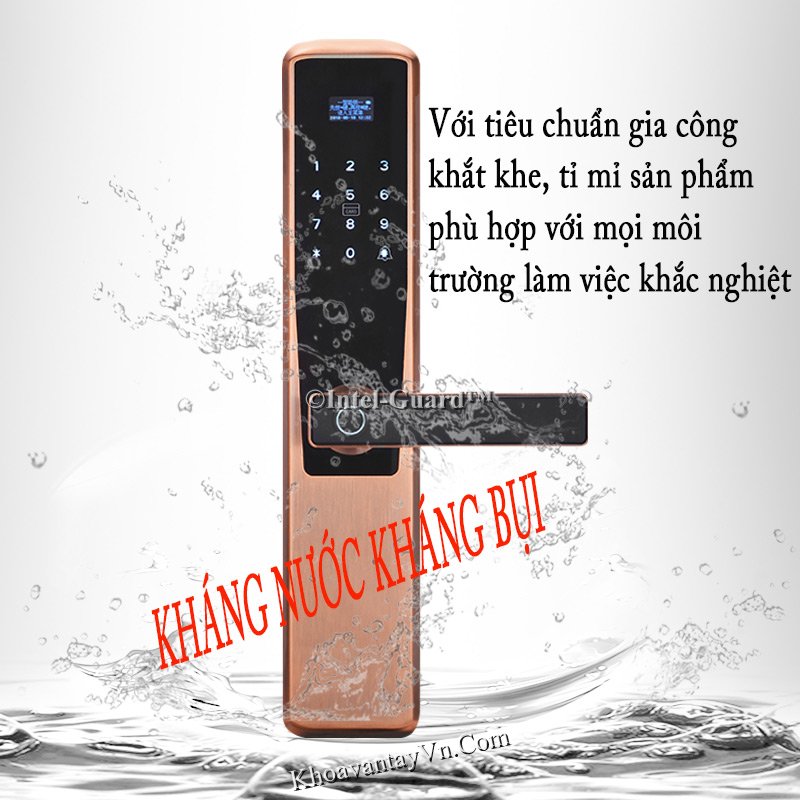 Khoá vân tay MK913 có khả năng kháng nước vô cùng ấn tượng