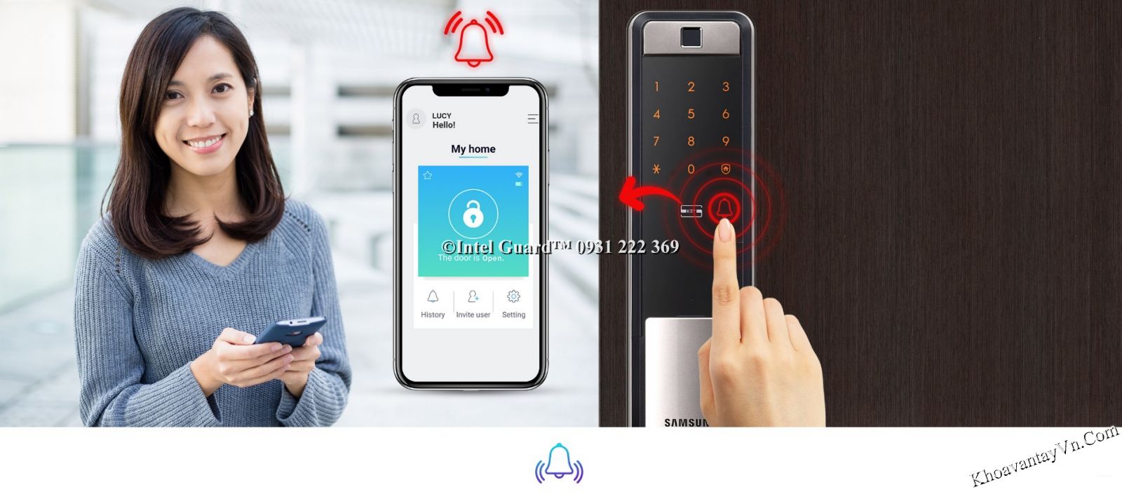 Khóa cửa điện tử Samsung chính hãng giá tốt tại Hải Phòng