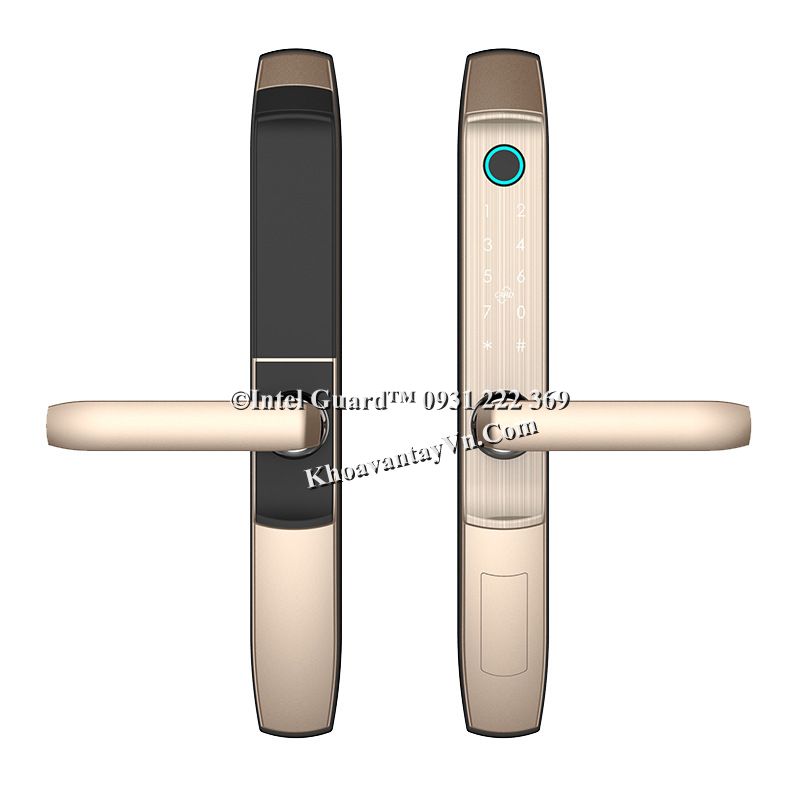 Khoá vân tay thông minh cửa nhôm KCN01 màu gold