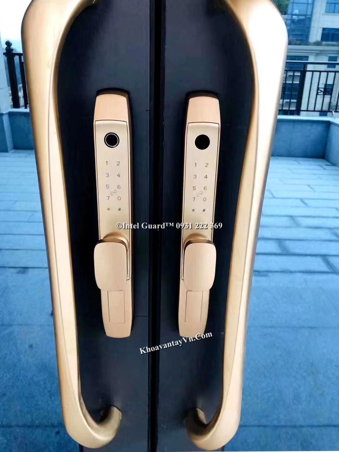 Khóa điện tử vận tay cửa nhôm KCN01