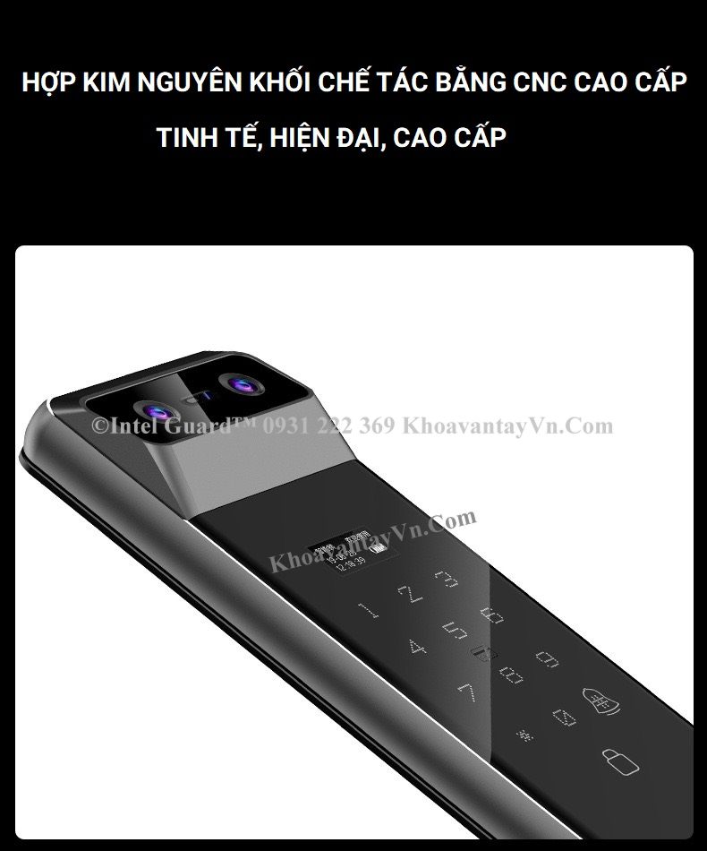 Thiết kế khóa điện tử thông minh K9 Pro chế tác từ hợp kim nguyên khối bằng máy CNC cao cấp