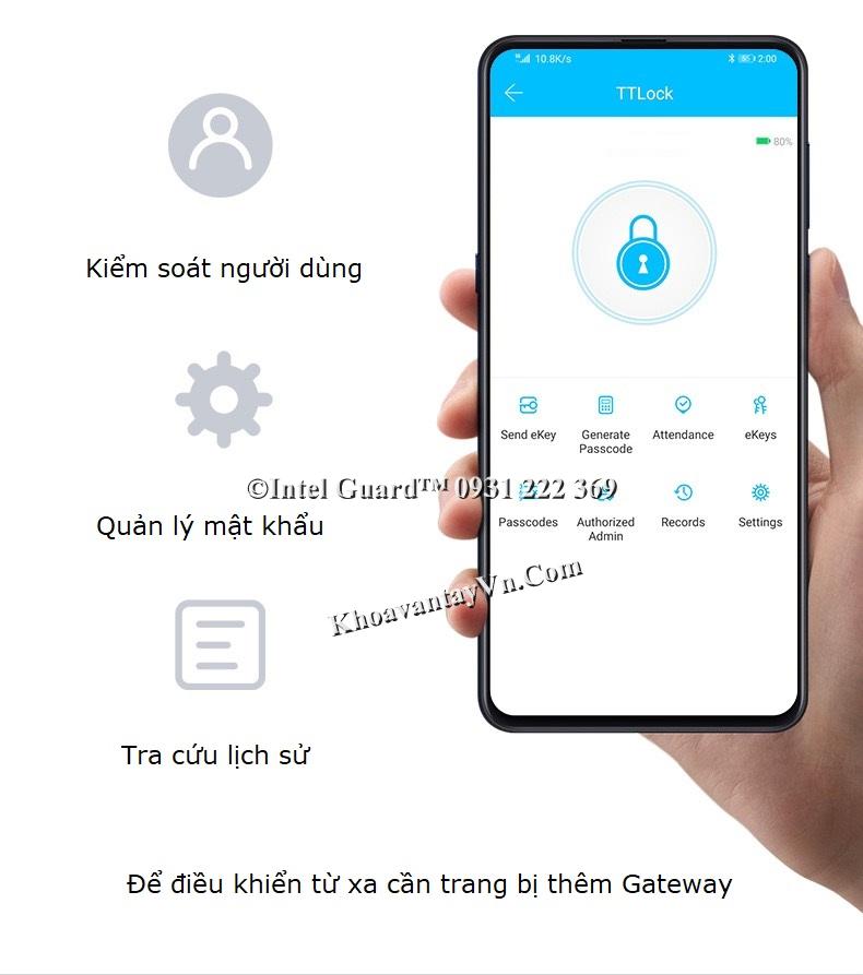 Khóa điện tử, khóa từ thông minh MK19 có thể điều khiển từ xa thông qua Gateway