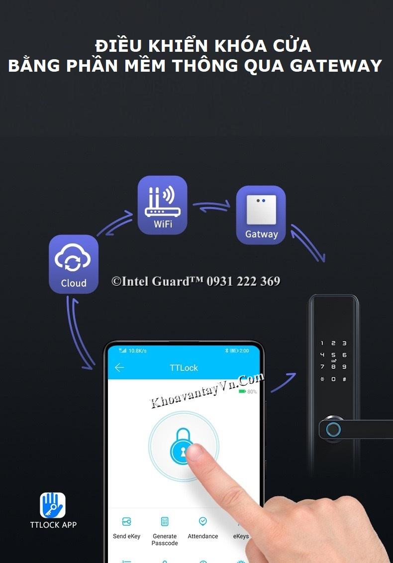 Khóa vân tay MK19 điều khiển bằng phần mềm thông qua Gateway
