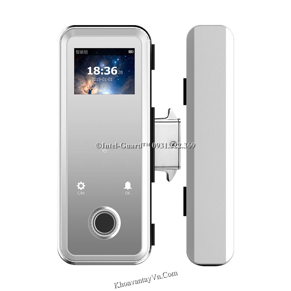 Khoá cửa vân tay thông minh cửa kính MK178 trang bị màn hình lớn lên tới 320x240 pixel