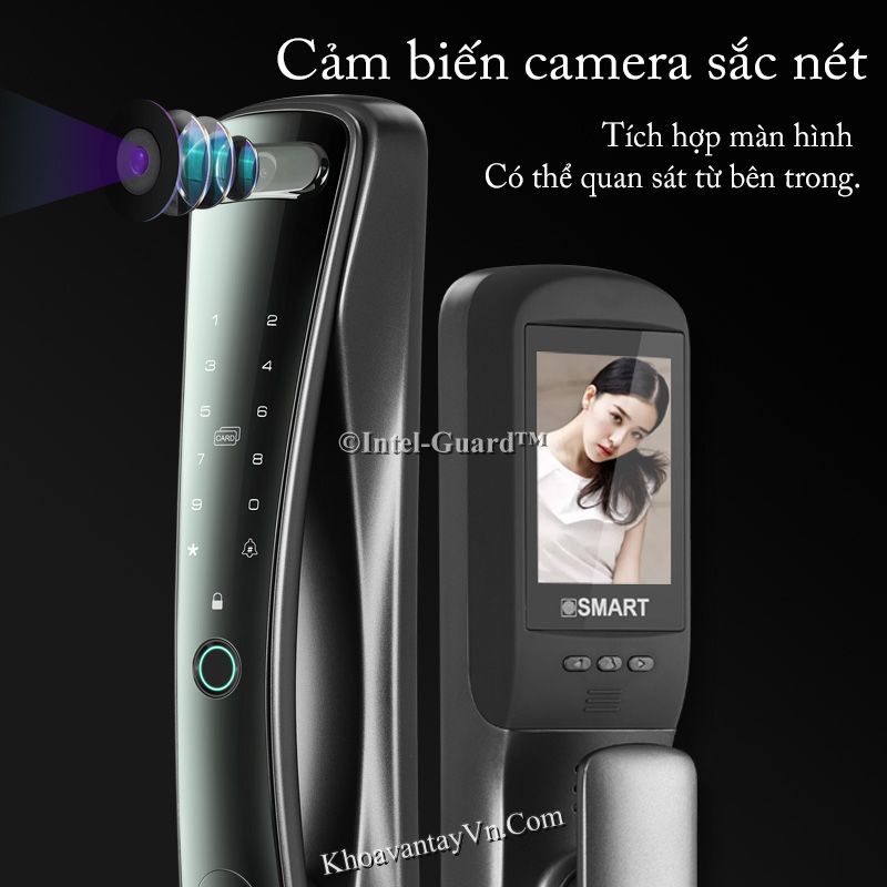 Khóa cửa vân tay tích hợp chuông hình thông minh tiện ích