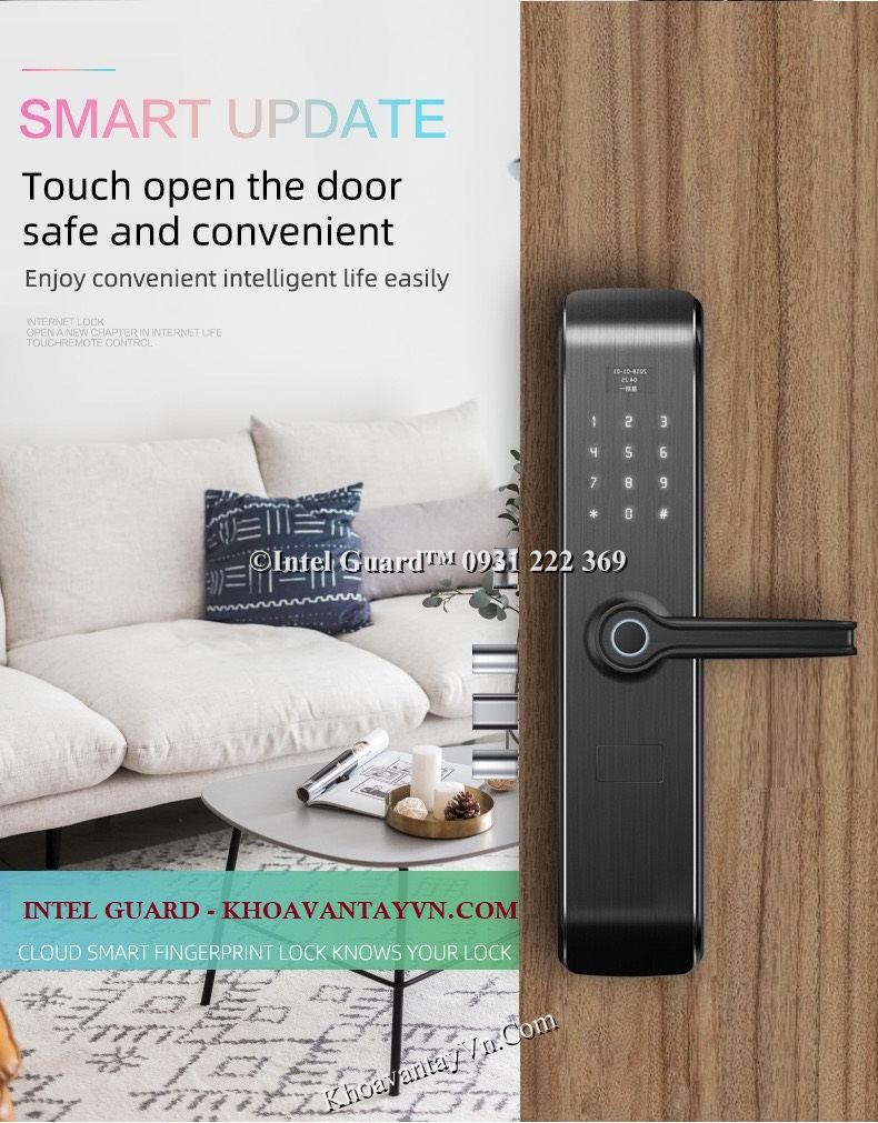 Khoá cửa thông minh có kết nối internet mở cửa từ xa