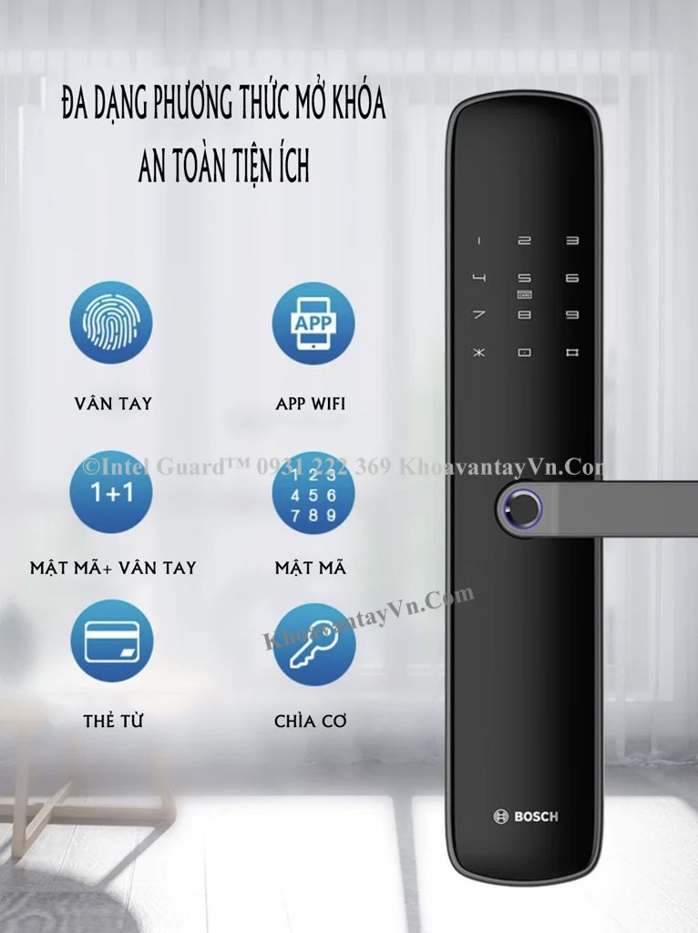 Khóa vân tay thông minh Bosch ID60C
