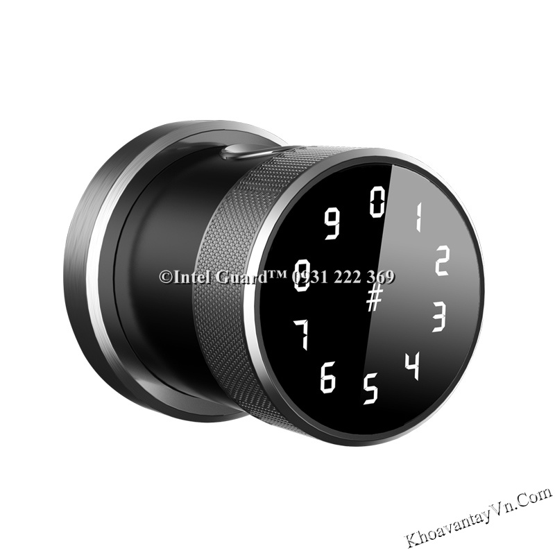 Khoá cửa vân tay thông phòng tay đấm MK907 màu đen