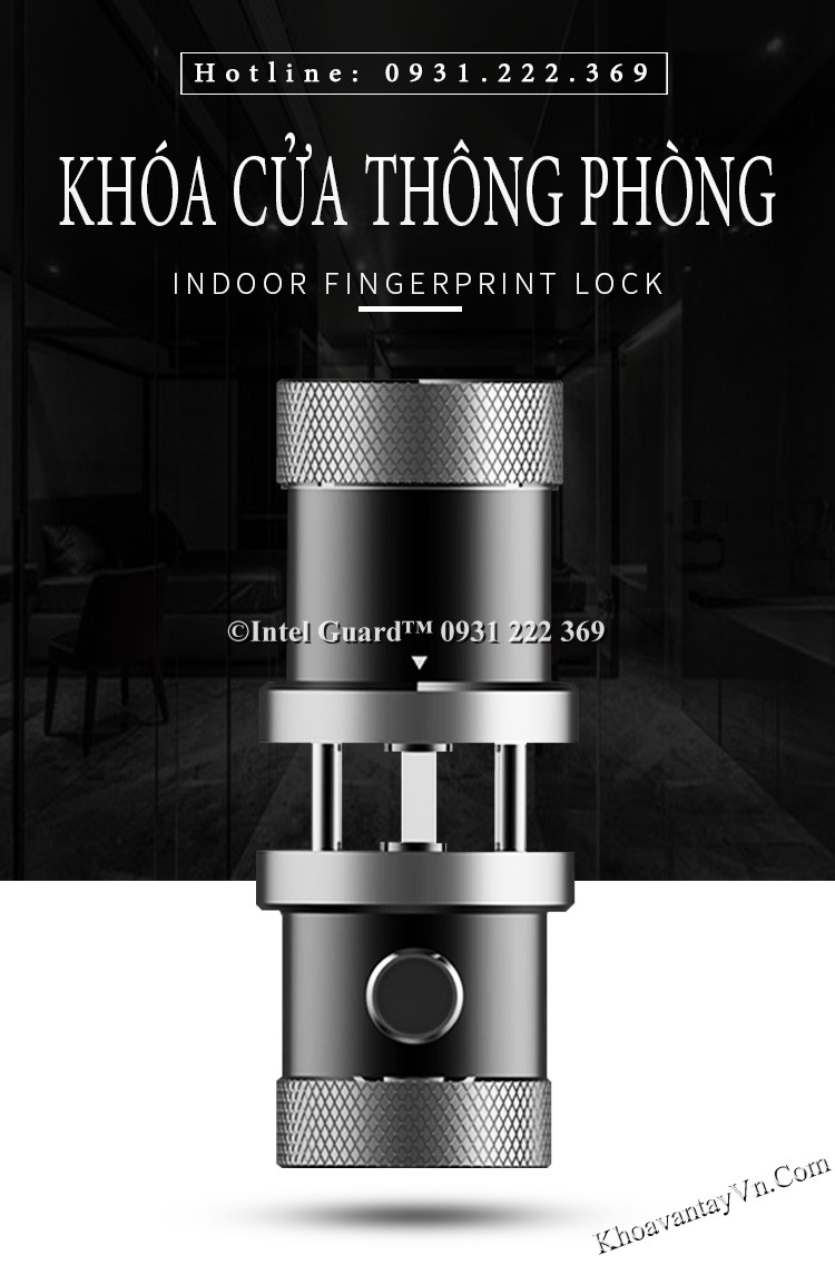Khoá vân tay cửa thông phòng tay đấm MK907
