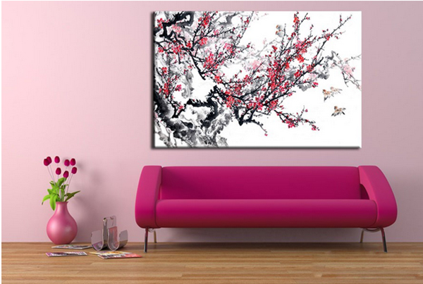 Mẫu tranh canvas hoa đào giá rẻ, đẹp nhất hiện nay Mẫu tranh canvas hoa đào giá rẻ, đẹp nhất hiện nay