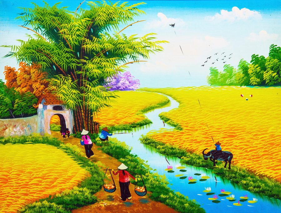 Tranh dán tường đồng quê ý nghĩa Tranh dán tường đồng quê ý nghĩa