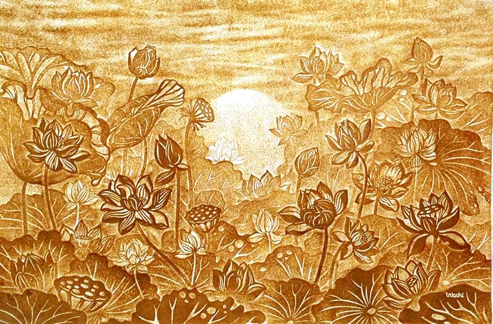 Bí quyết treo Tranh hoa sen phòng thờ thu hút tài lộc - vận may Bí quyết treo Tranh hoa sen phòng thờ thu hút tài lộc - vận may