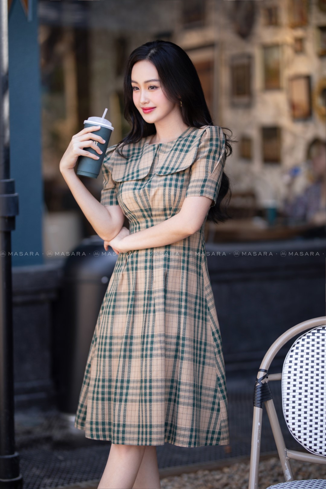 ĐẦM KẺ XANH VINTAGE