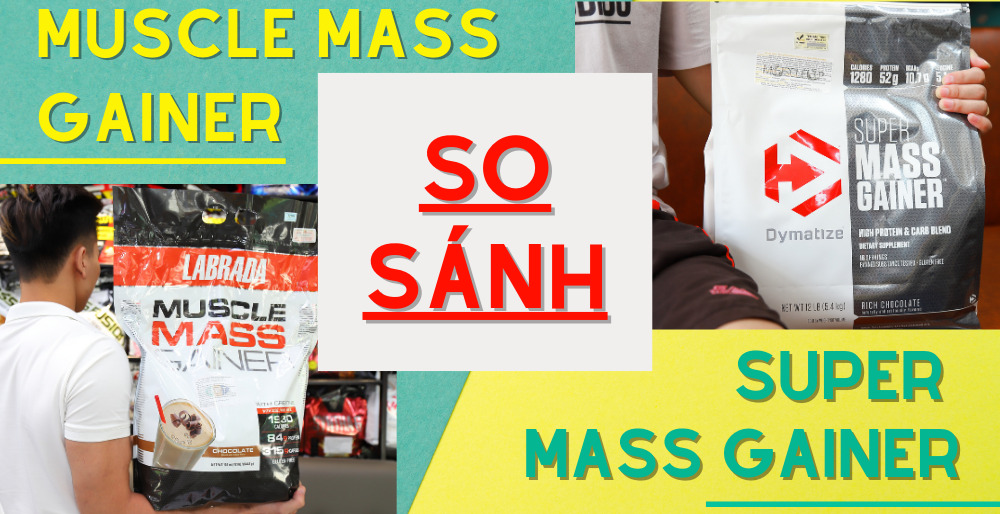 So sánh Muscle Mass Gainer và Super Mass Gainer, nên dùng dòng mass nào