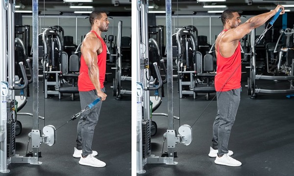 Bài tập với cáp – Front Cable Raise