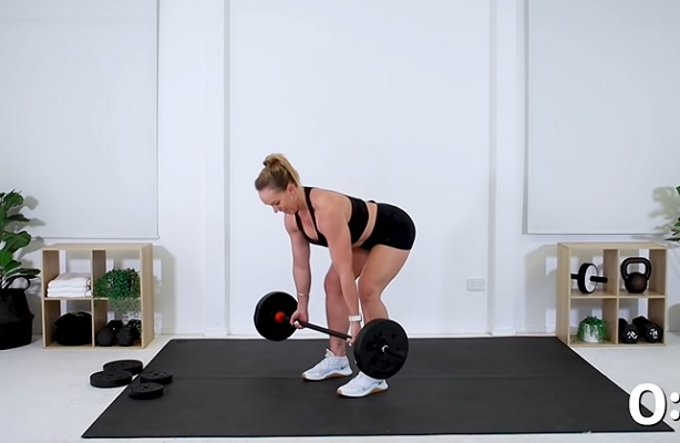 Barbell Deadlift to Underhand Grip Row