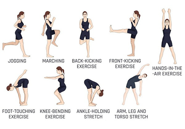 Khởi động trước khi hít đất