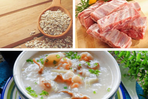 Cháo yến mạch sườn non tăng cân