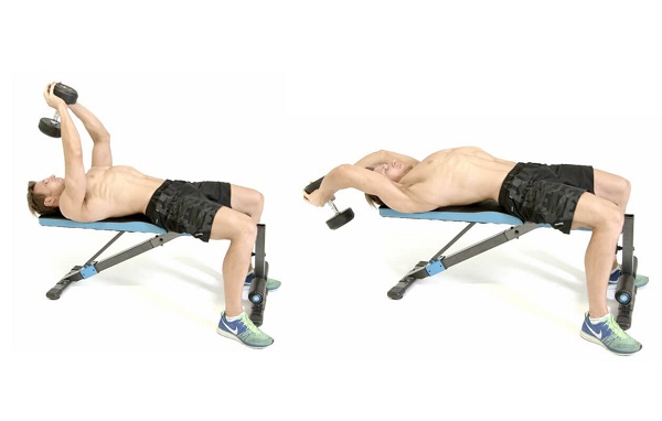 Bài tập cơ lưng với động tác vớt tạ đơn