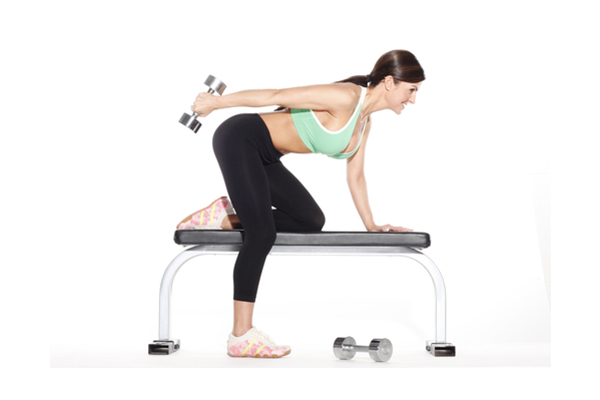 Bài tập Bent over double arm tricep kickbacks