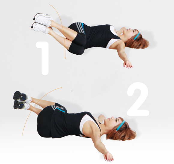 bài tập nằm vặn eo - giảm mỡ bụng và hông