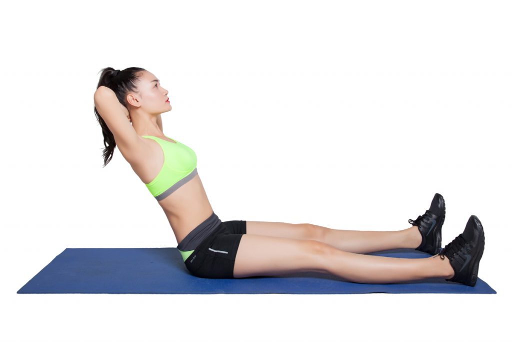 Gập bụng thẳng chân bài tập giảm mỡ bụng và hông