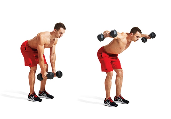 Tư thế luyện tập Bent-Over Lateral Raises