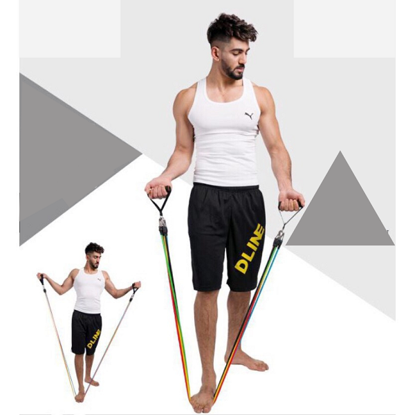 Bài tập tay sau với dây ngũ sắc 2