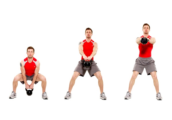 Động tác vung tạ về trước