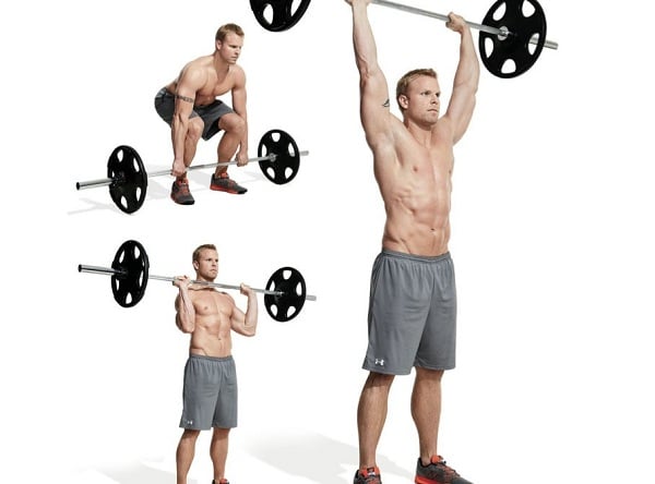 Đứng đẩy tạ đòn