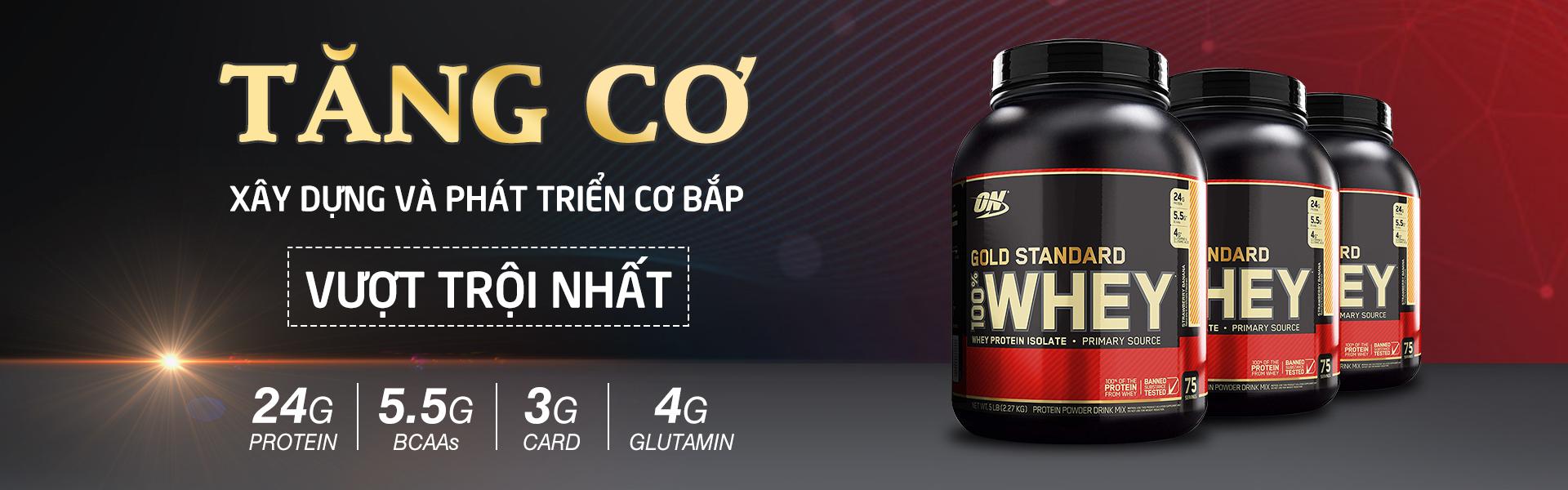 whey gold standard, tăng cơ, xây dựng và phát triển cơ bắp