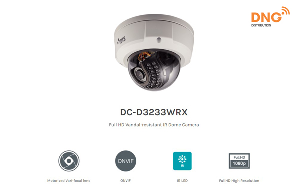 Camera IP IDIS Vandal-resistant IR Full HD DC-D3233WRX