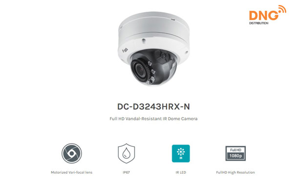 Camera IP Dome IR IDIS Vandal-Resistant Full HD