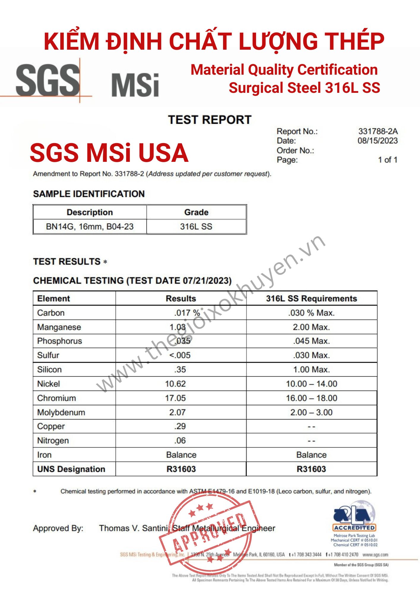 Kiểm định chất lượng khuyên