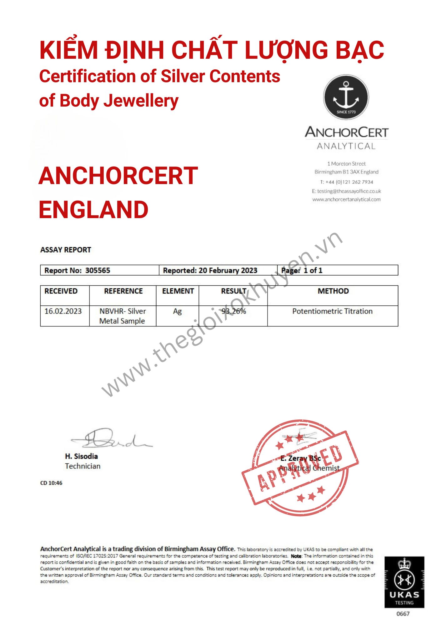 Kiểm định chất lượng khuyên