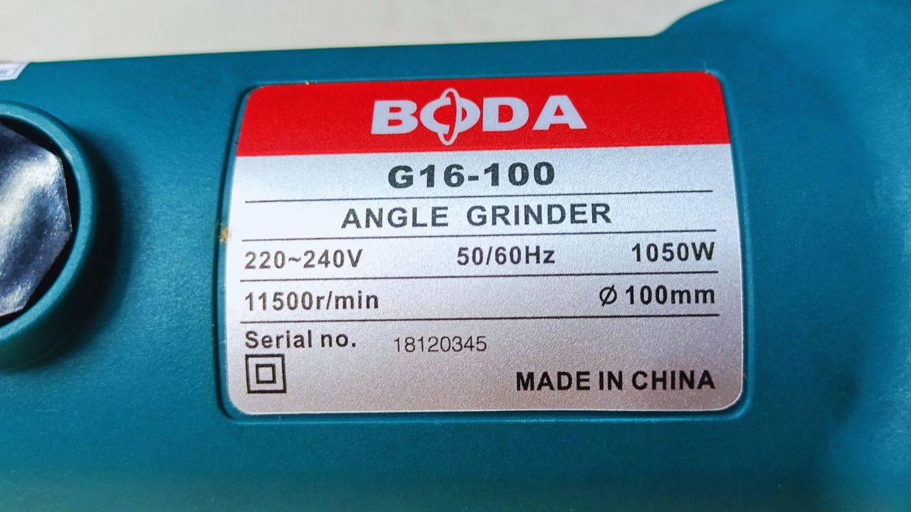 Máy mài góc điện 1050W 100mm BODA G16-100