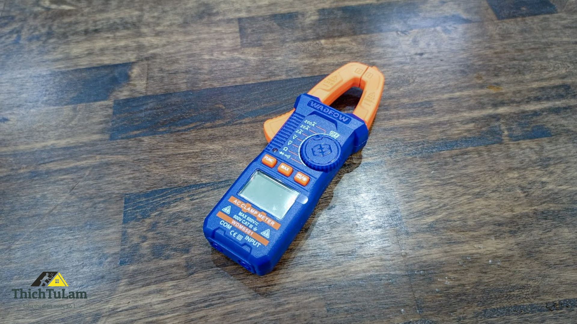 Ampe kìm đo điện AC kỹ thuật số 200A có 2000 số đếm Wadfow WDM6501