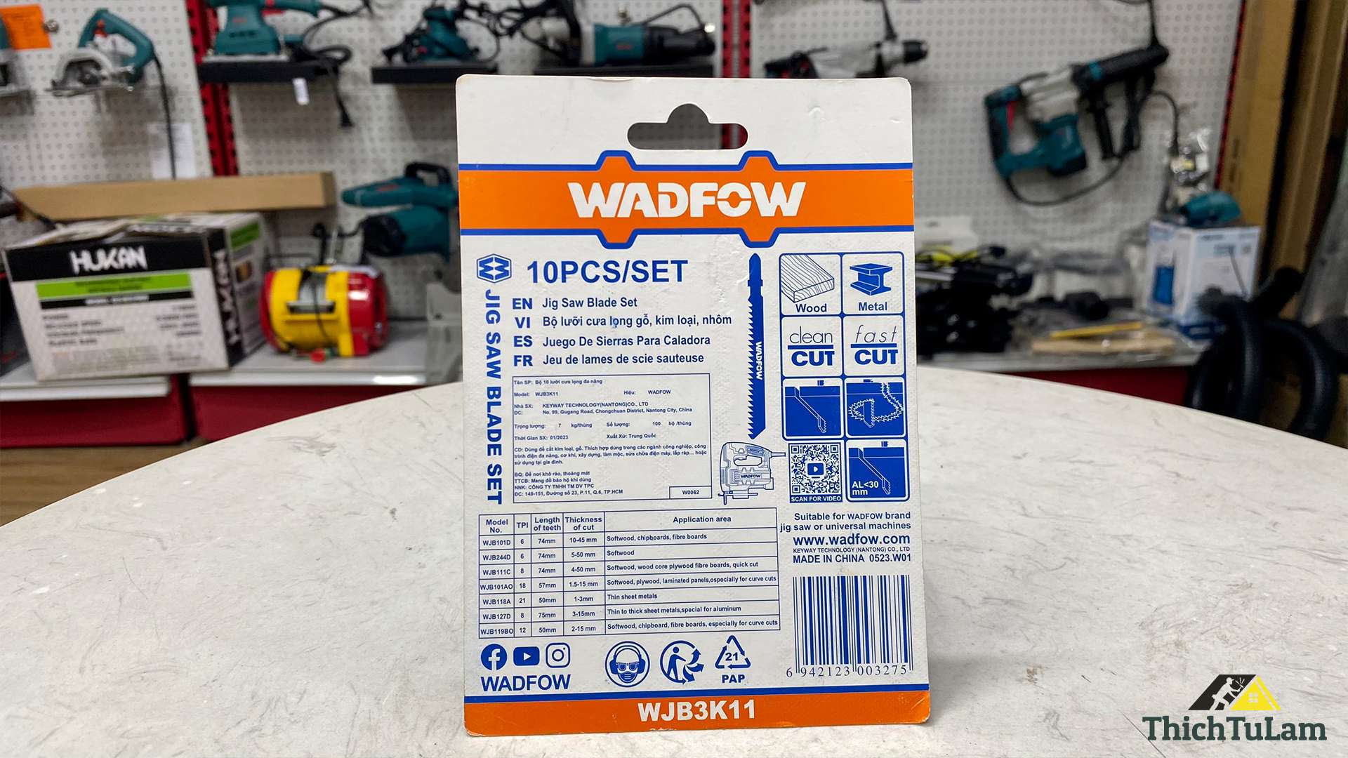 Bộ 10 lưỡi cưa lọng đa năng Wadfow WJB3K11