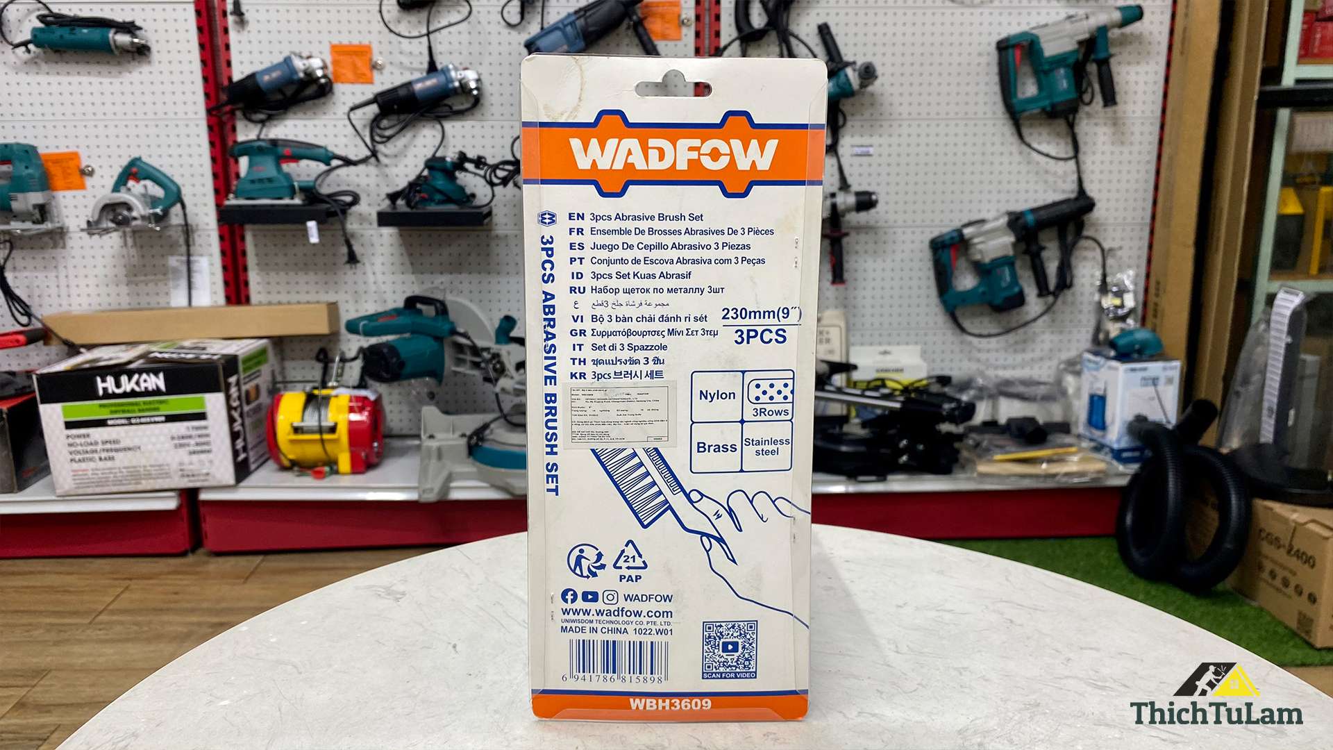 Bộ 3 bàn chải đánh gỉ 9inch Wadfow WBH3609