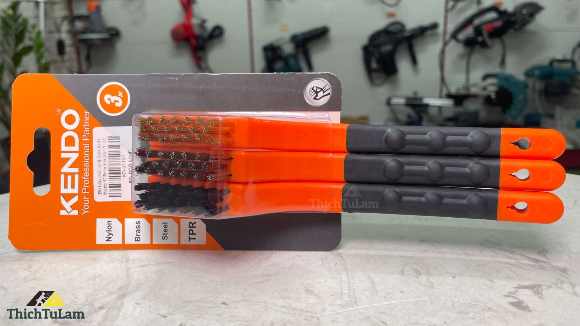 Bộ bàn chải mini 3 cái 175mm Kendo 31101