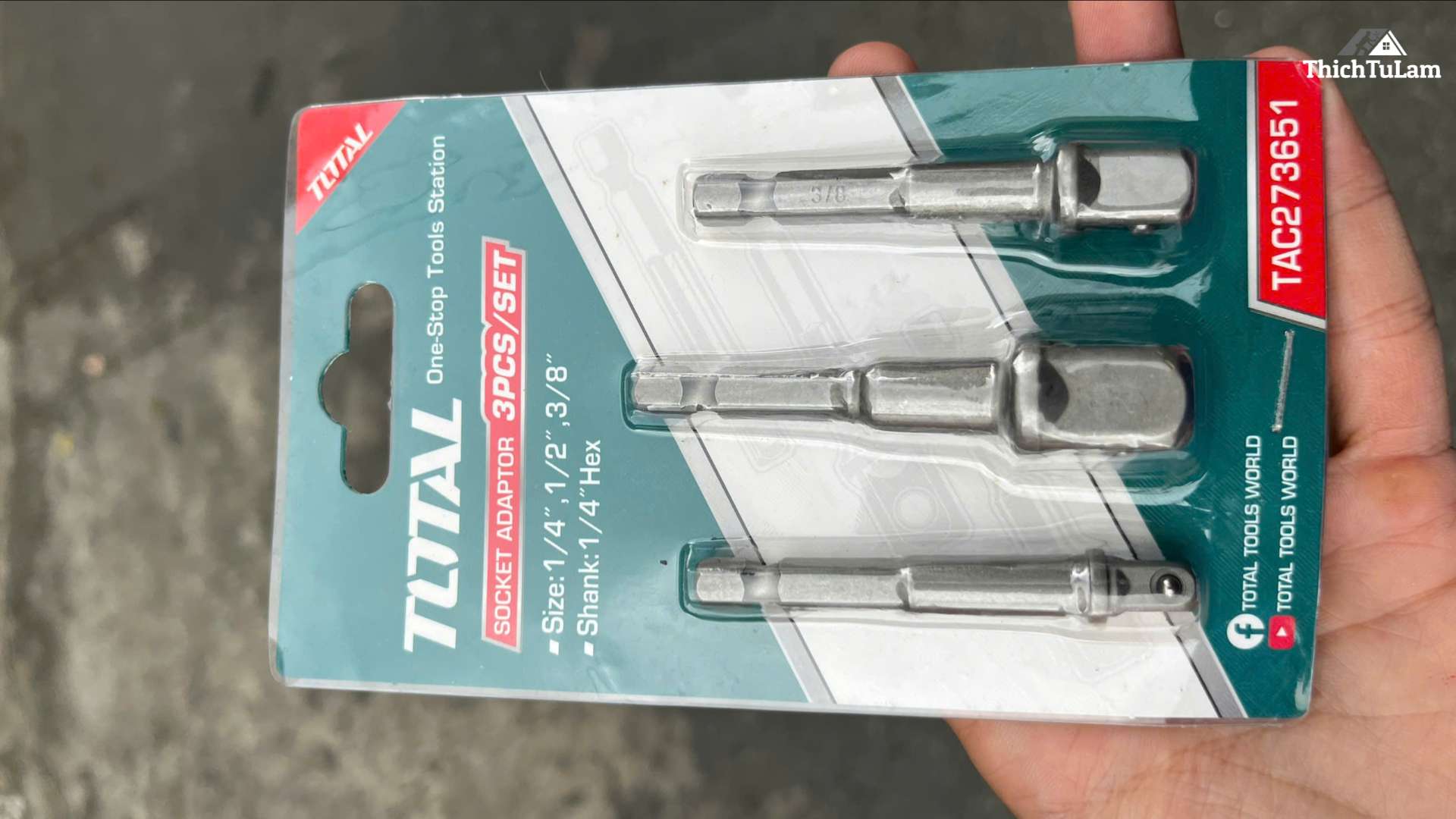 Bộ đầu chuyển vít sang bulong Total TAC273651