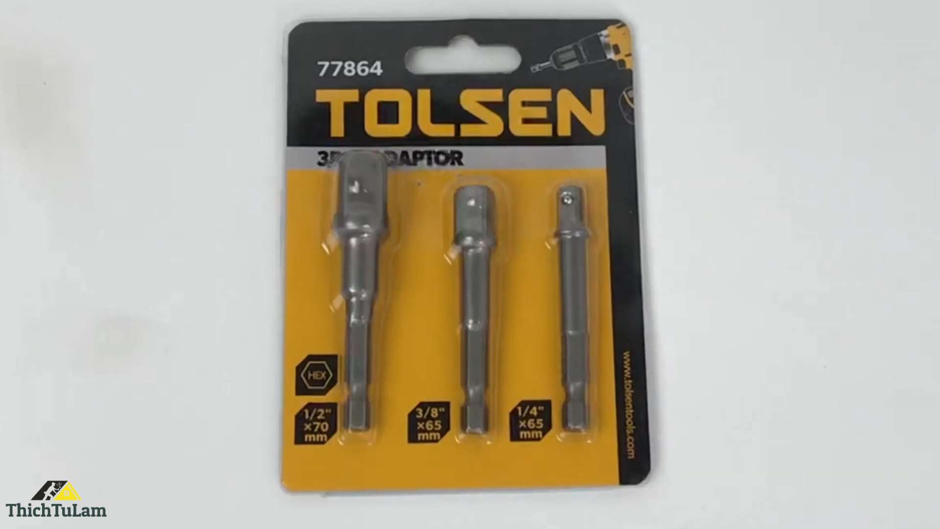 Bộ đầu tuýp 3 đầu chuyển bulong Tolsen 77864