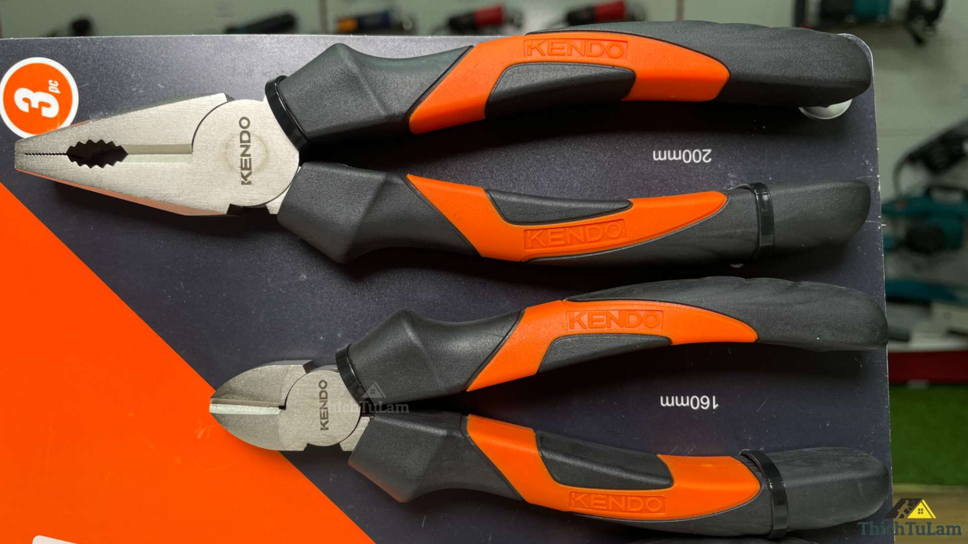 Bộ kìm 3 cái (kìm điện-cắt-nhọn) Kendo 85101