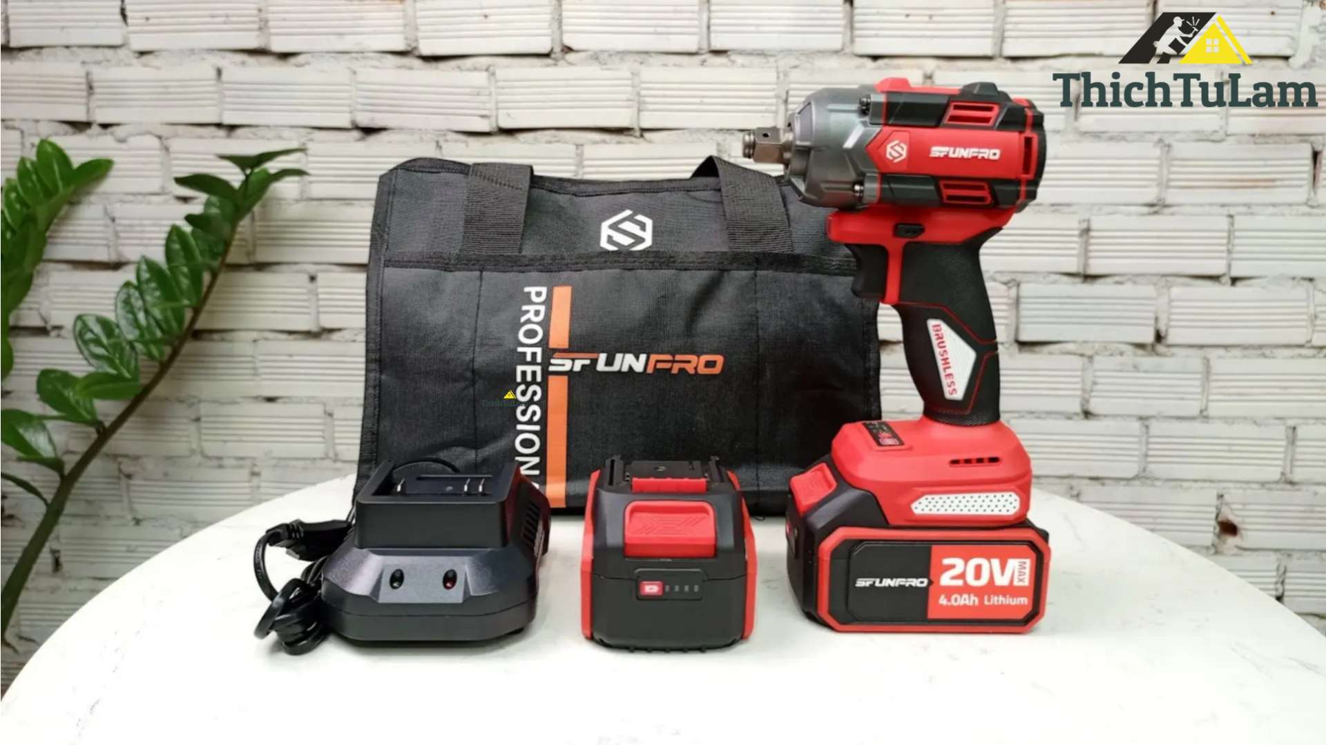 Bộ máy bắn bu lông pin 500Nm (2 pin 1 sạc) chân M21 Sfunpro S20M500A.2