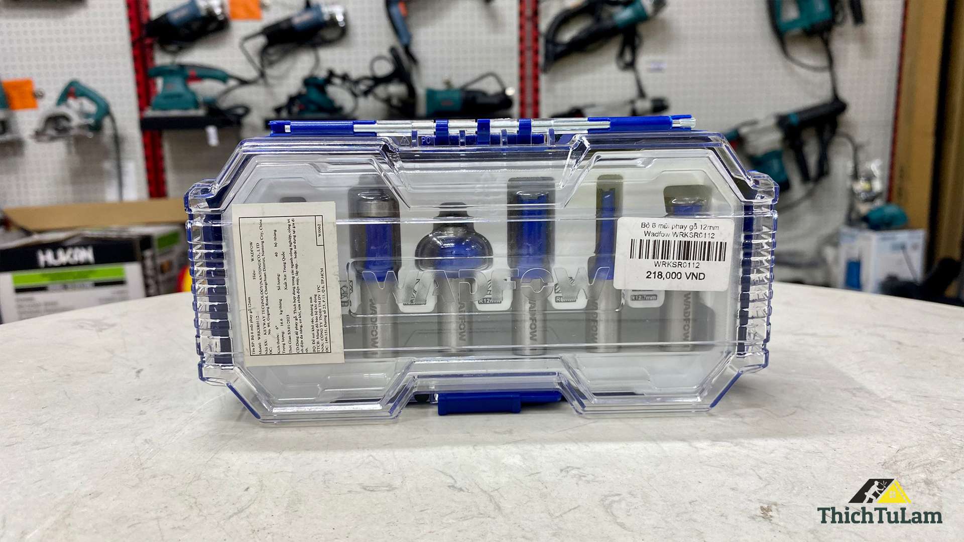 Bộ mũi phay gỗ cốt 6mm 6 chi tiết Wadfow WRKSR0106