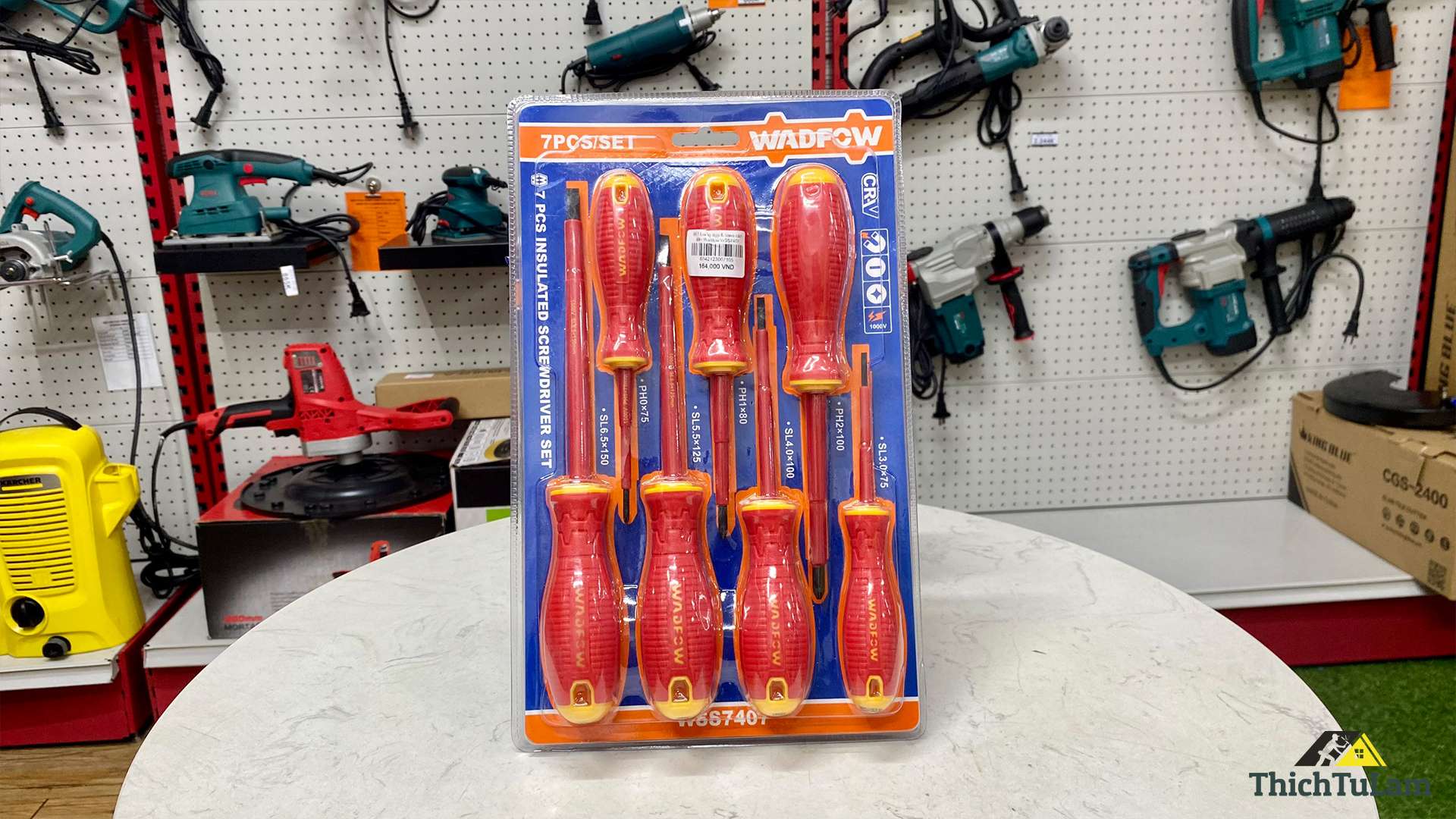 Bộ tua vít 7 cây dẹp và bake cách điện Wadfow WSS7407