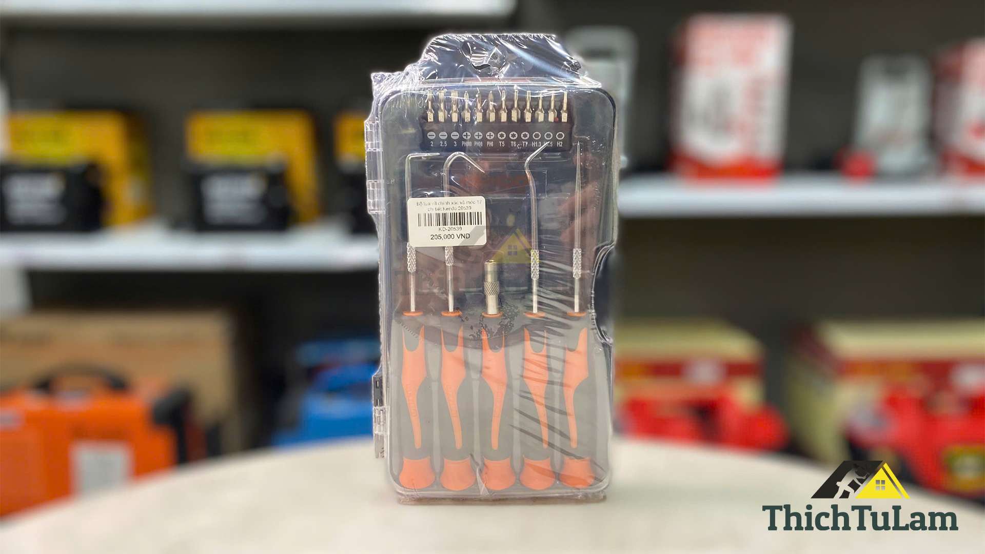 Bộ tua vít chính xác và móc 17 chi tiết Kendo 20539